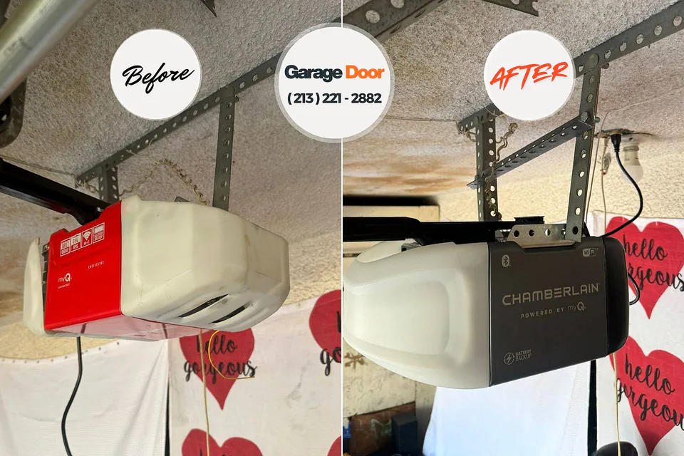 Before and after: garage door repair Loma, CO